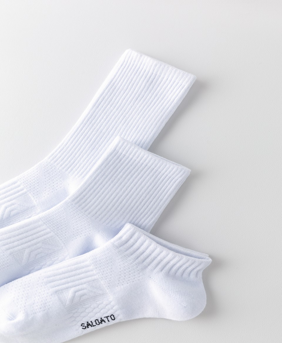 6 Pack Classic White Casual Cotton Socks - Image 9