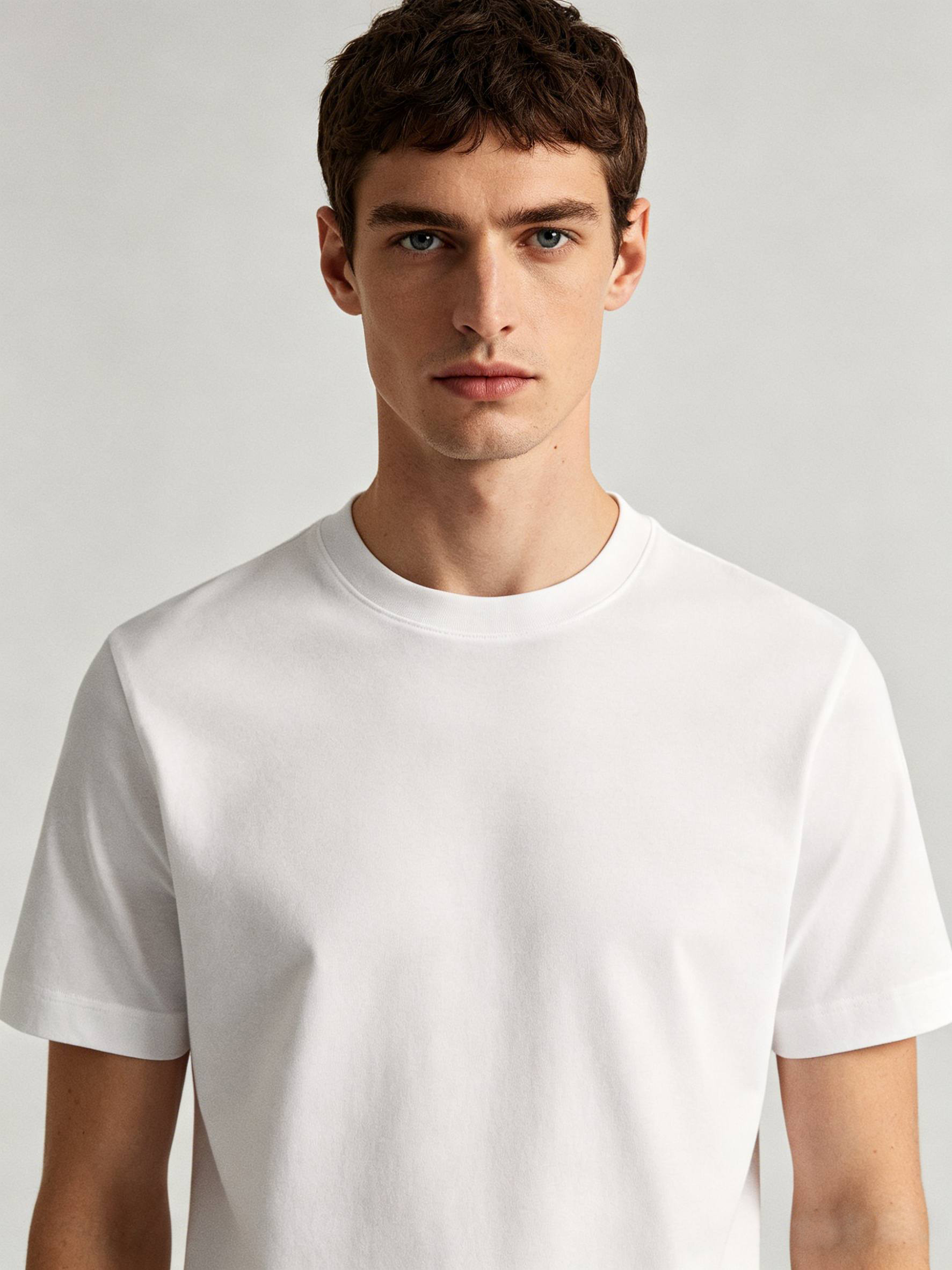 180G Couples Undershirts,Short Sleeve Crew T-Shirts - Image 3