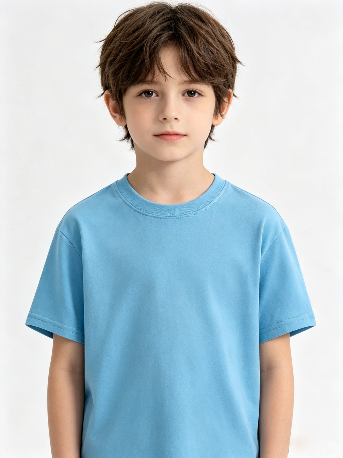 Kids 180G Tag-Free Undershirts, Moisture Wicking Soft Breathable Basic Crew Neck Short Sleeve T-Shirts for Boys & Girls - Image 2