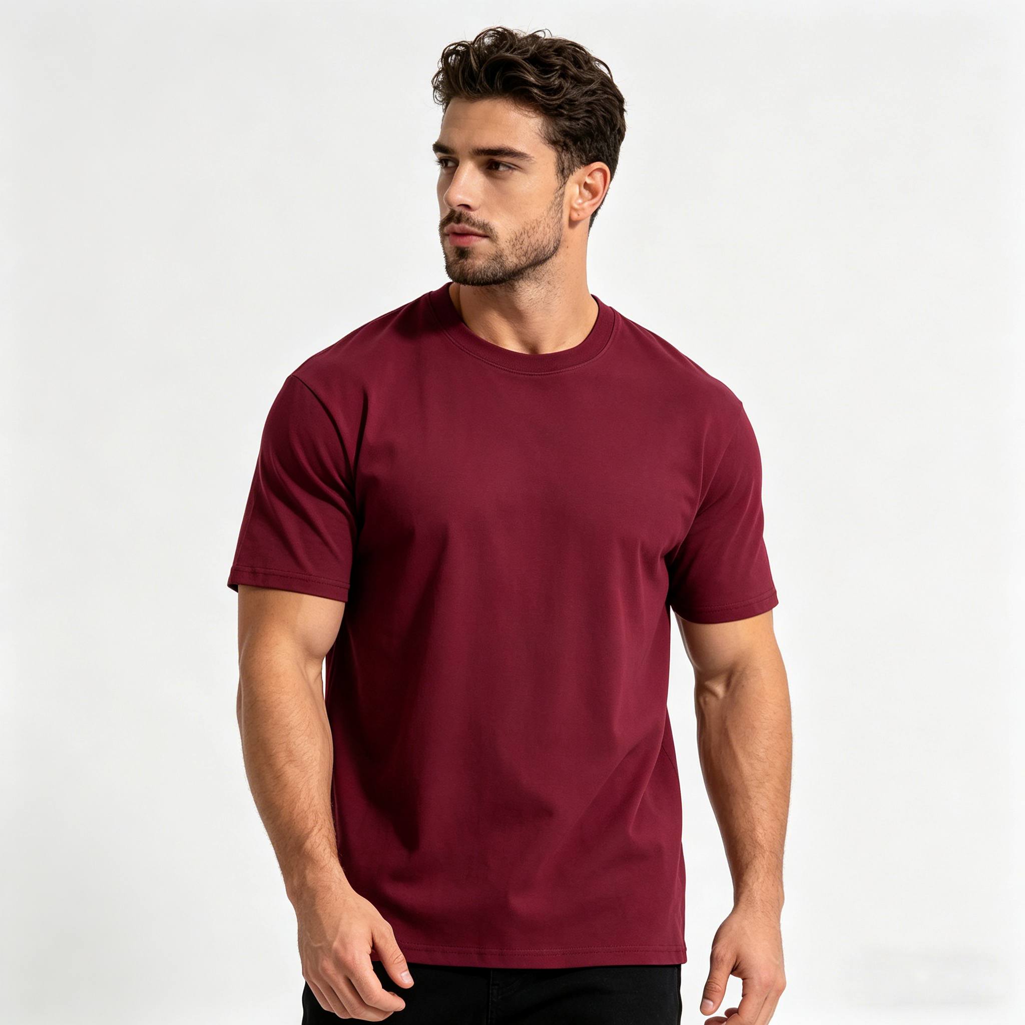 260G Heavyweight Cotton Oversized Drop Shoulder Tee - Image 2