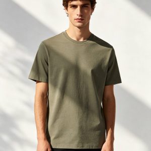 180G Couples Undershirts,Short Sleeve Crew T-Shirts
