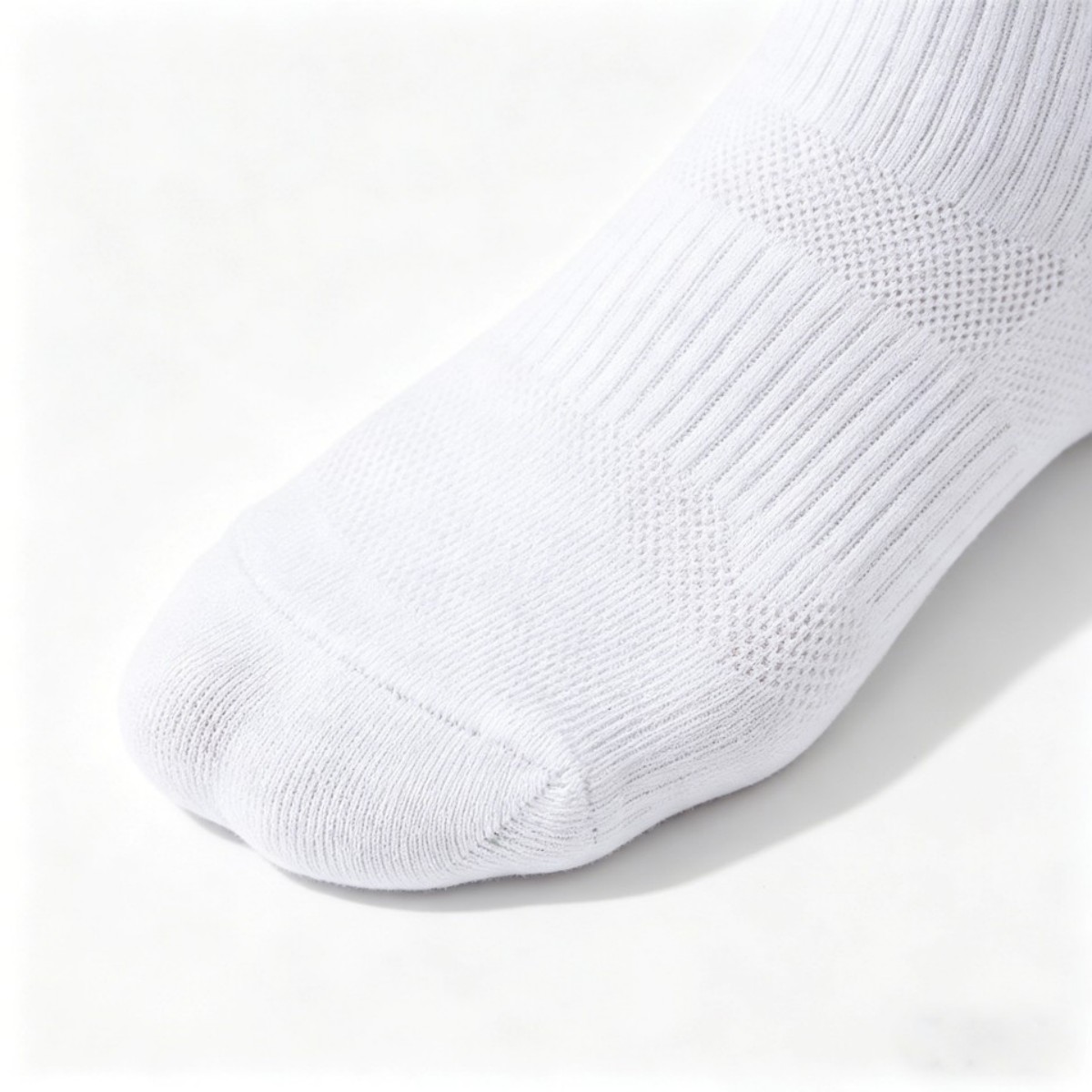 6 Pack Classic Plain White Casual Cotton Socks - Image 3
