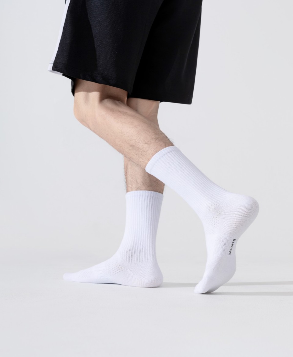 6 Pack Classic White Casual Cotton Socks