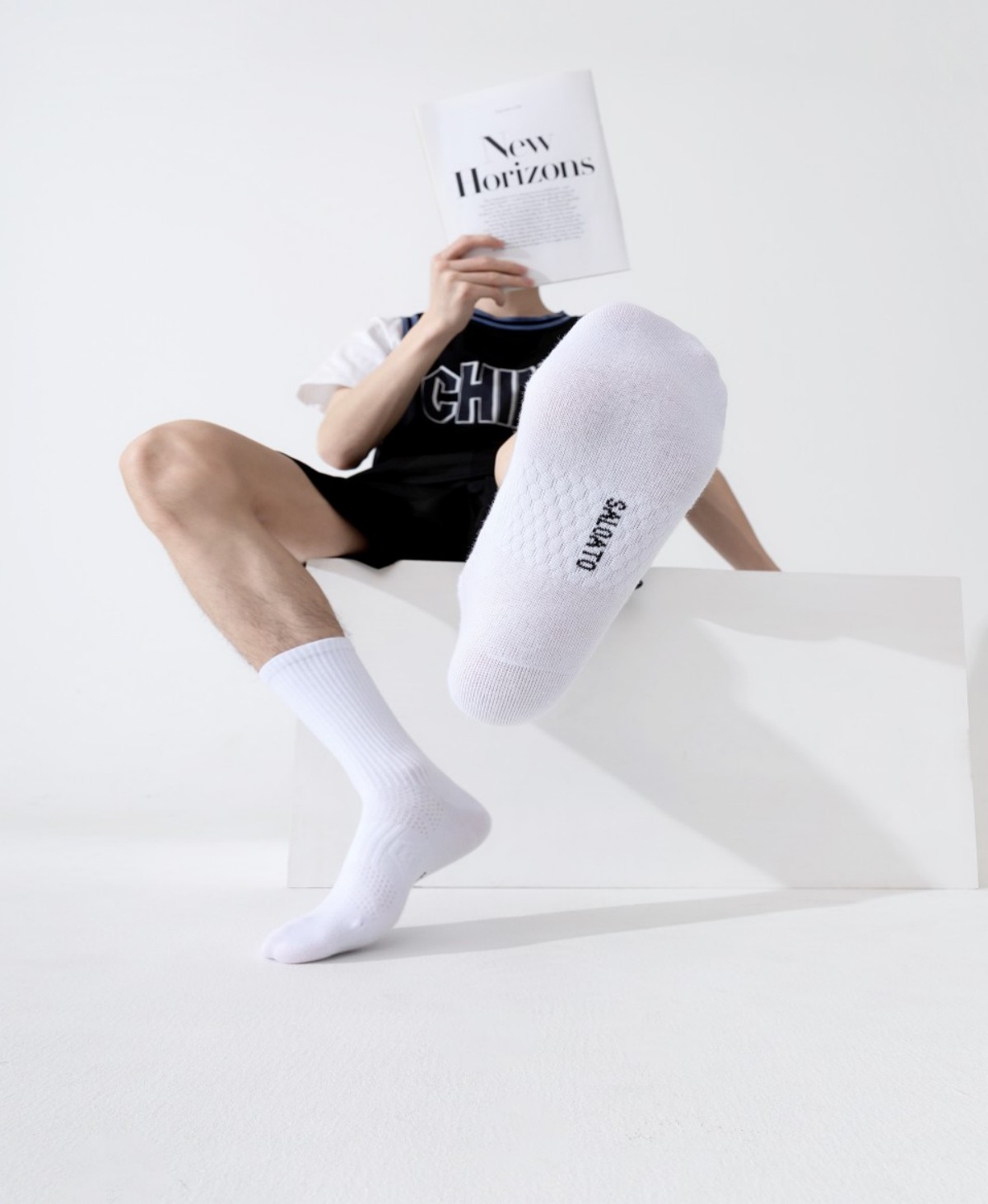 6 Pack Classic White Casual Cotton Socks - Image 3
