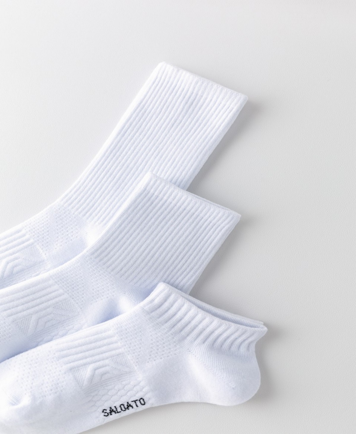 6 Pack Classic White Casual Cotton Socks - Image 5
