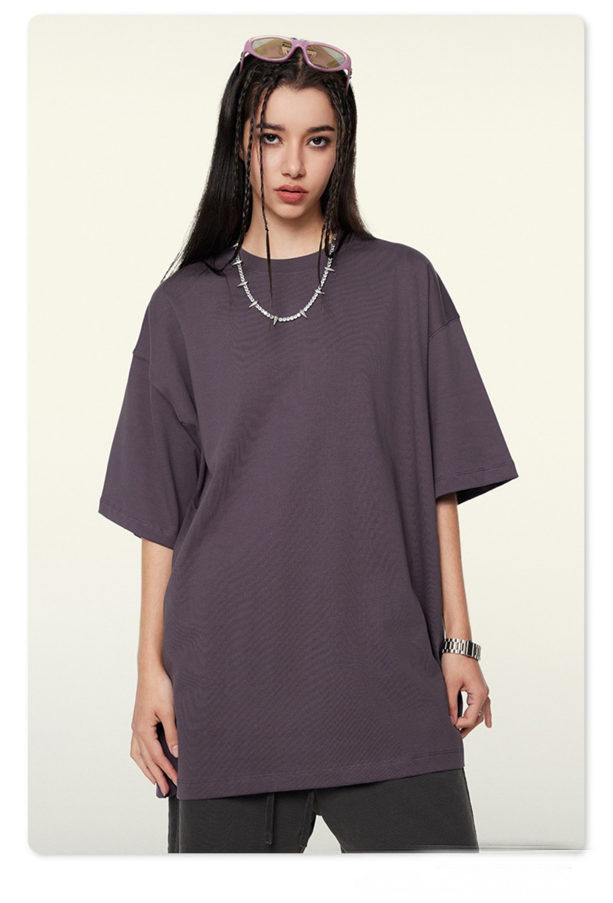 345G Heavyweight Cotton T-Shirt, Unisex Oversized Short Sleeve Top - Image 2