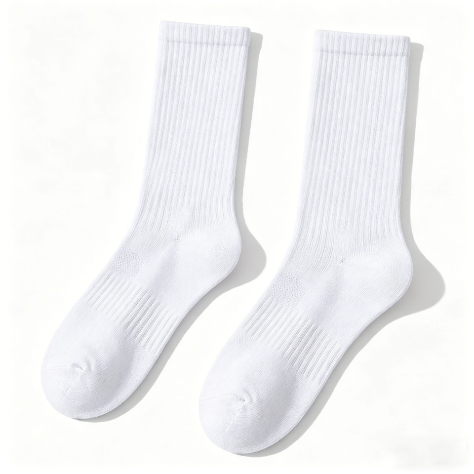 6 Pack Classic White Casual Cotton Socks - Image 8