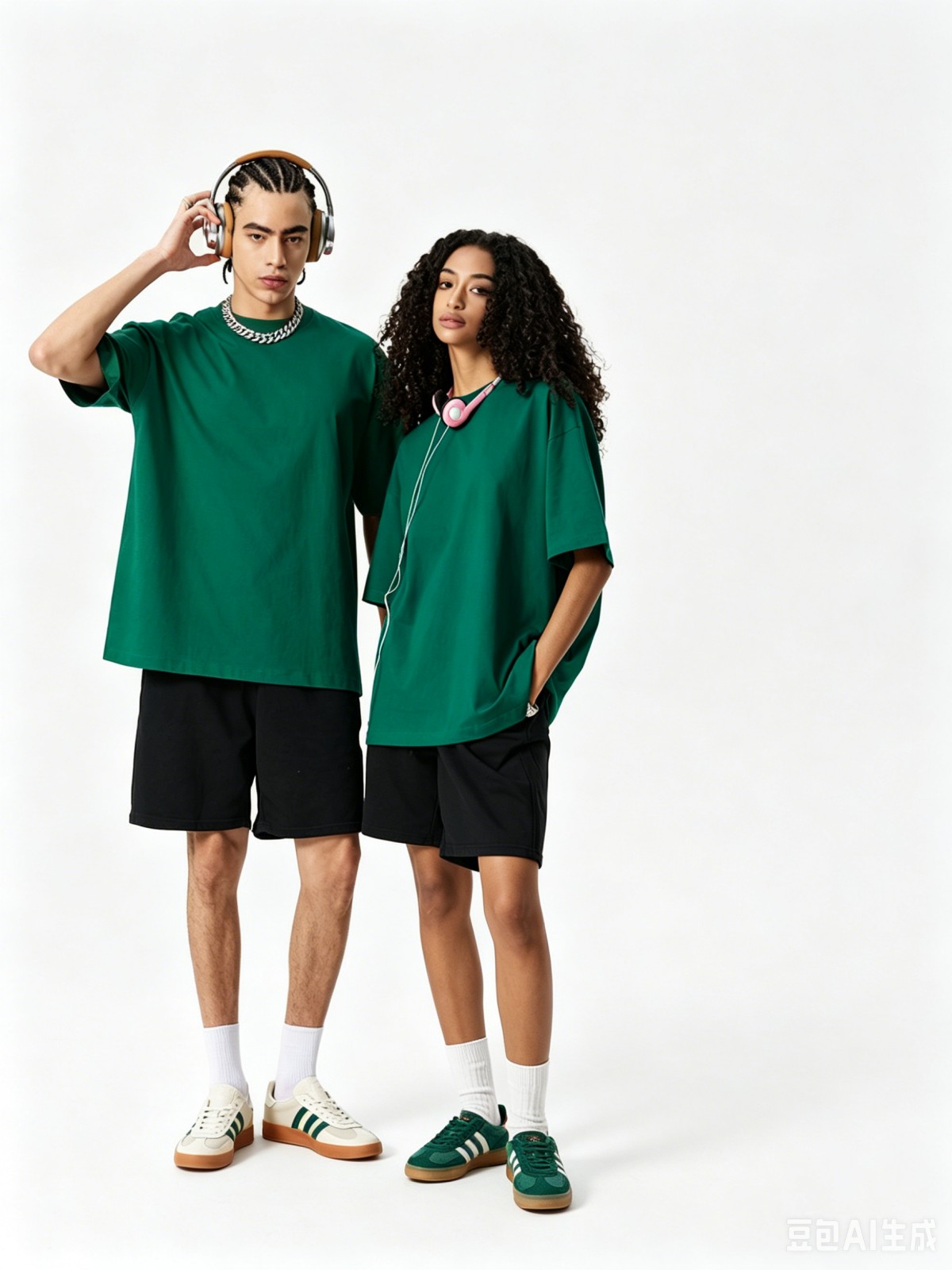 Men’s 180G high-quality pure cotton drop shoulder solid color short-sleeved T-shirt - Image 2