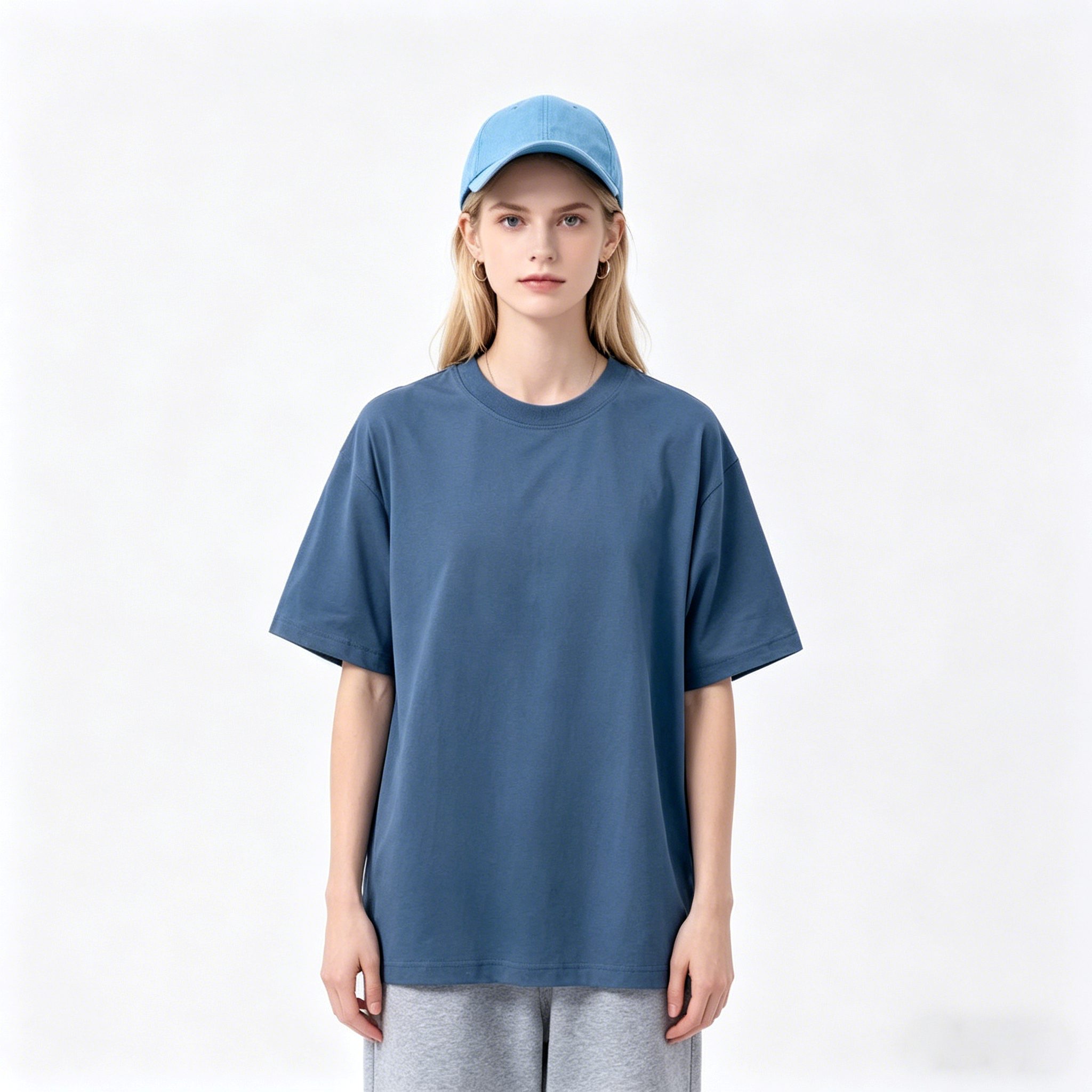 240G couples Drop Shoulder Oversize Tee Shirt - Image 4