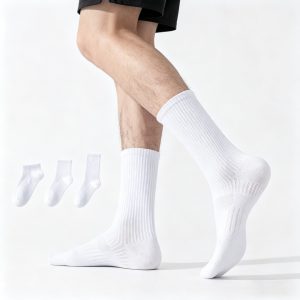 6 Pack Classic White Casual Cotton Socks