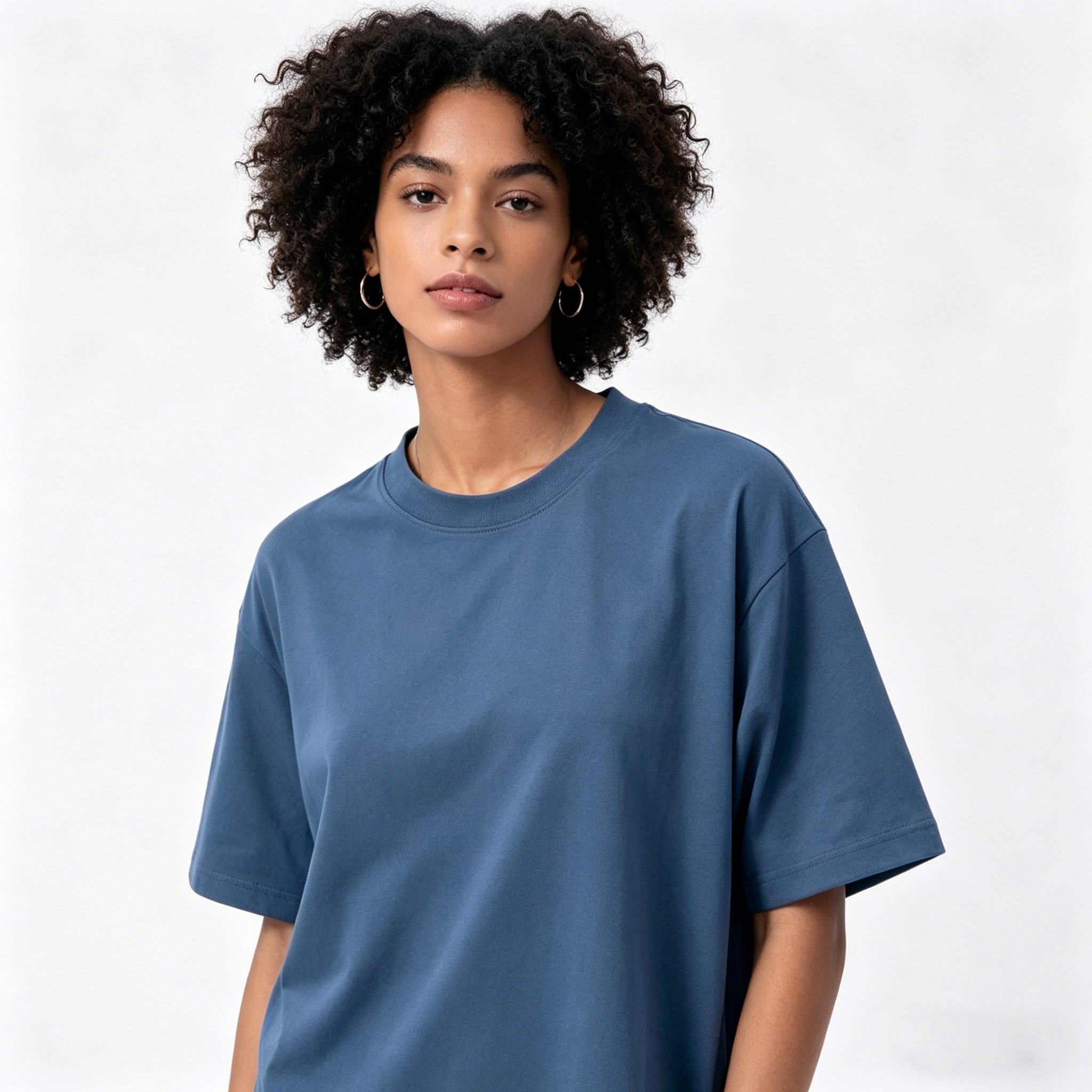 240G couples Drop Shoulder Oversize Tee Shirt - Image 2