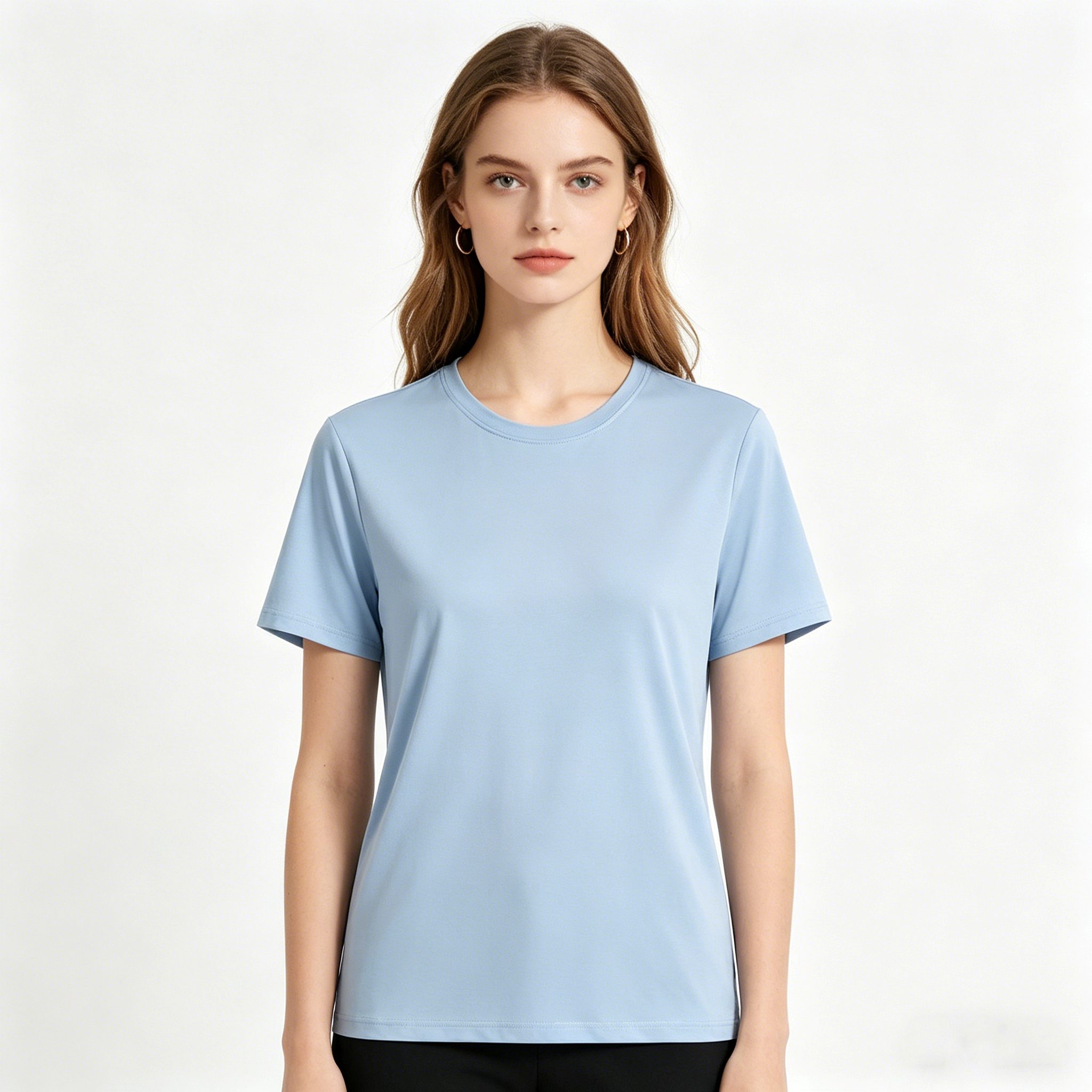 Couple Ice Silk Cooling Short Sleeve Shirts, Men & Women Quick Dry Athletic Tees