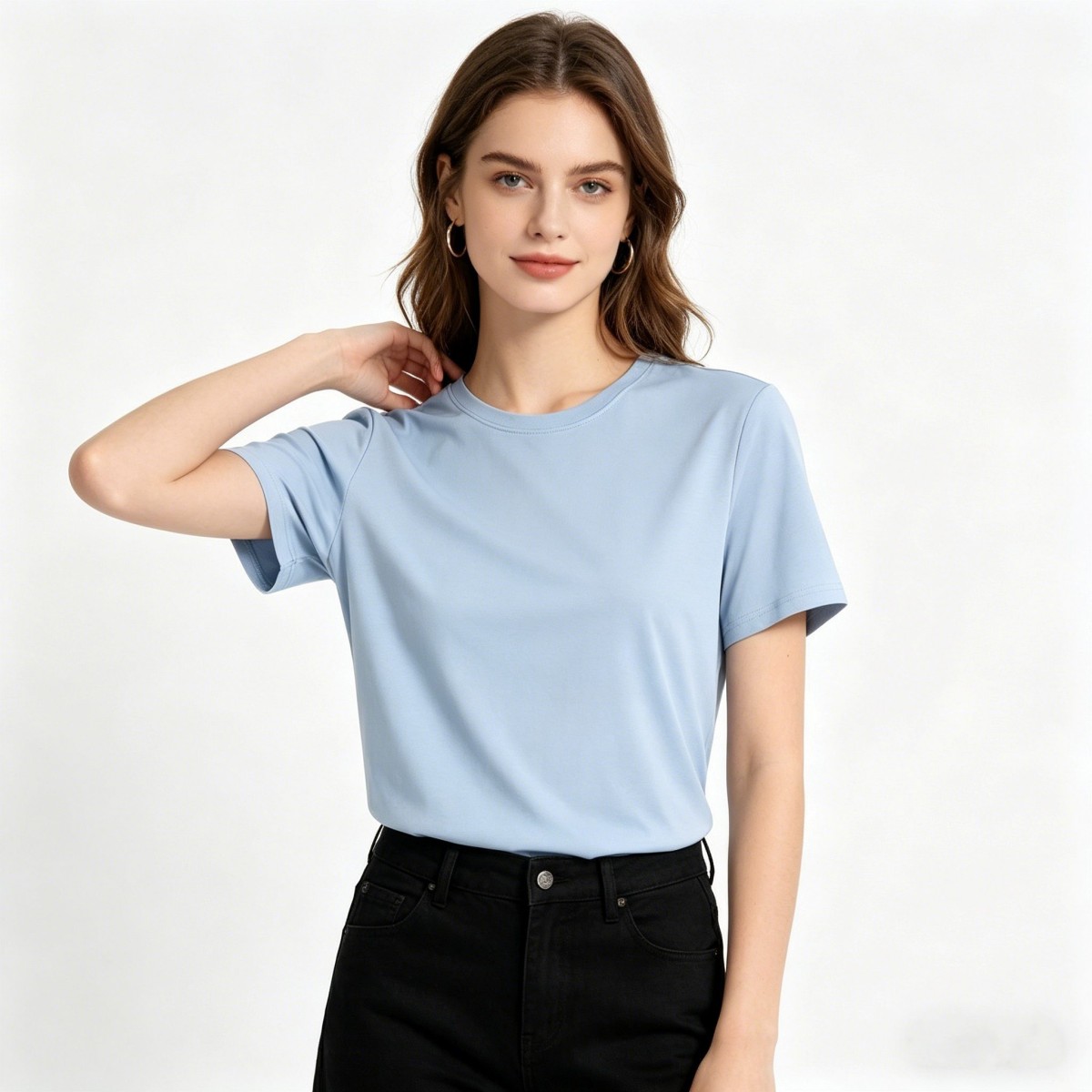 Couple Ice Silk Cooling Short Sleeve Shirts, Men & Women Quick Dry Athletic Tees - Image 2