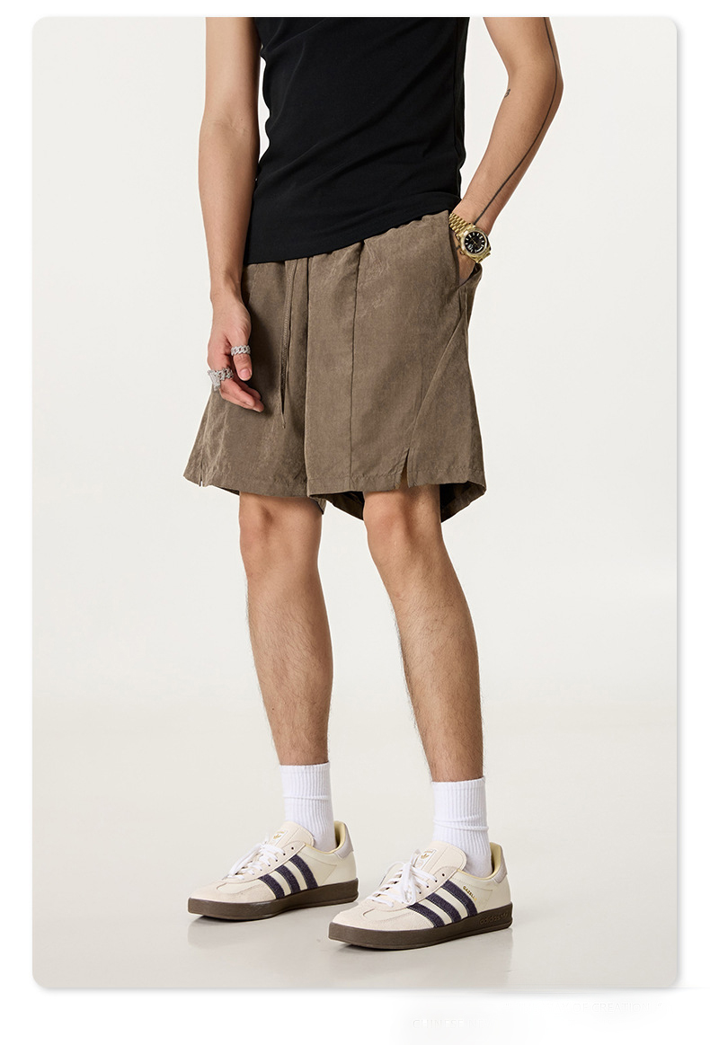 Men’s Polyester Quick‑Dry Beach Shorts, Lightweight Waterproof Casual Athletic Summer Shorts