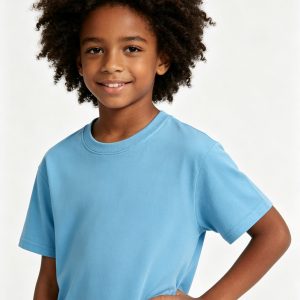 Kids 180G Tag-Free Undershirts, Moisture Wicking Soft Breathable Basic Crew Neck Short Sleeve T-Shirts for Boys & Girls