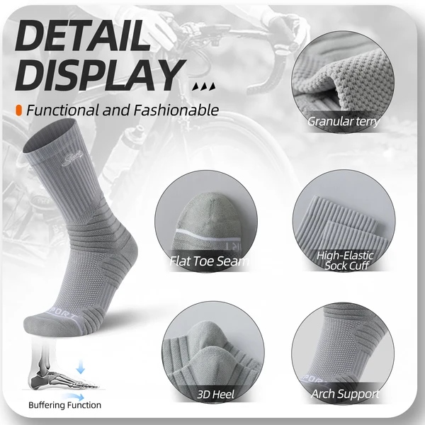 Embroidered Crew‑Length Elite Basketball Socks - Image 2