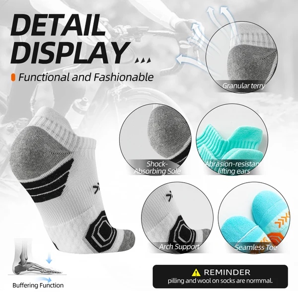 Cushioned Thick Low Cut Athletic Socks for running - Image 3