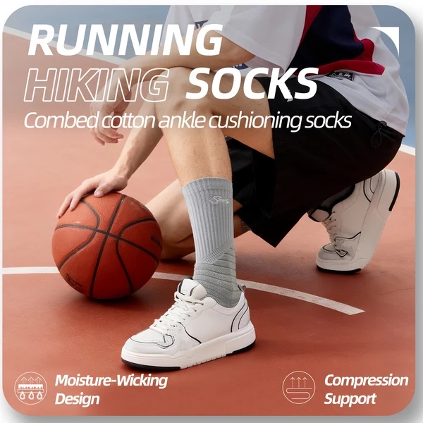 Embroidered Crew‑Length Elite Basketball Socks - Image 4