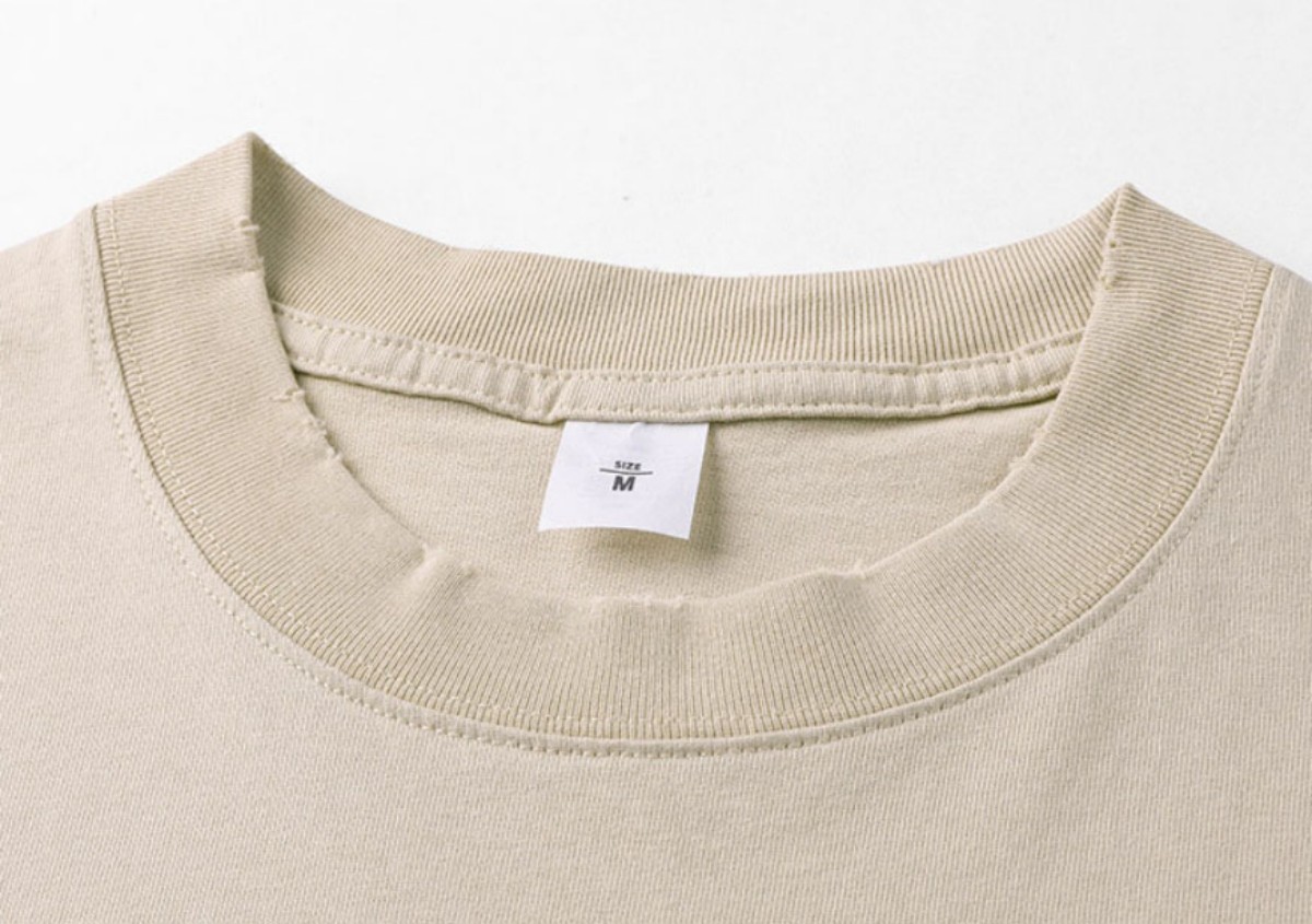 260G Drop Shoulder Distressed Cut Slit Vintage T-Shirt For Men - Image 7
