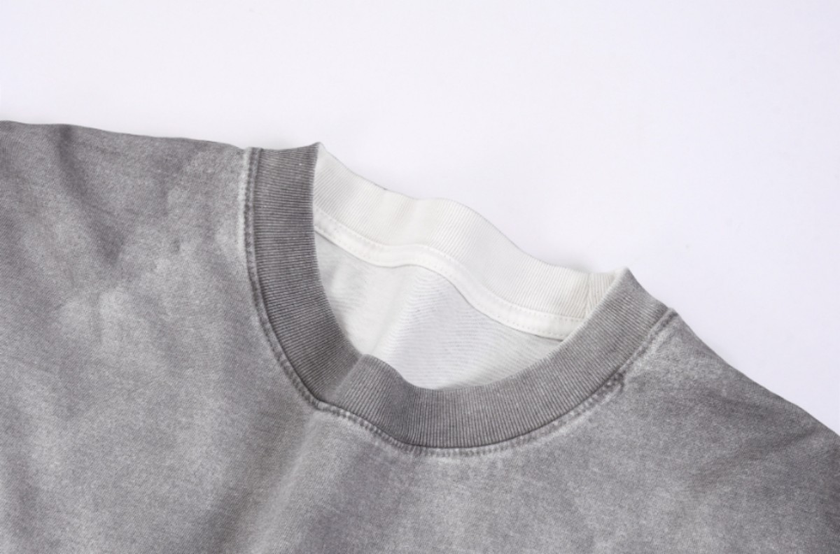 250G Spray Stone Washed Gradient Oversized Cotton Tee - Image 5