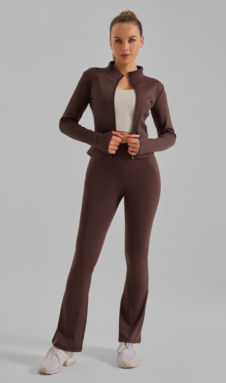 Peach Butt Flare Yoga Pants, High-Waisted Naked Feeling Stretchy Tight Slim-Fit Workout Leggings