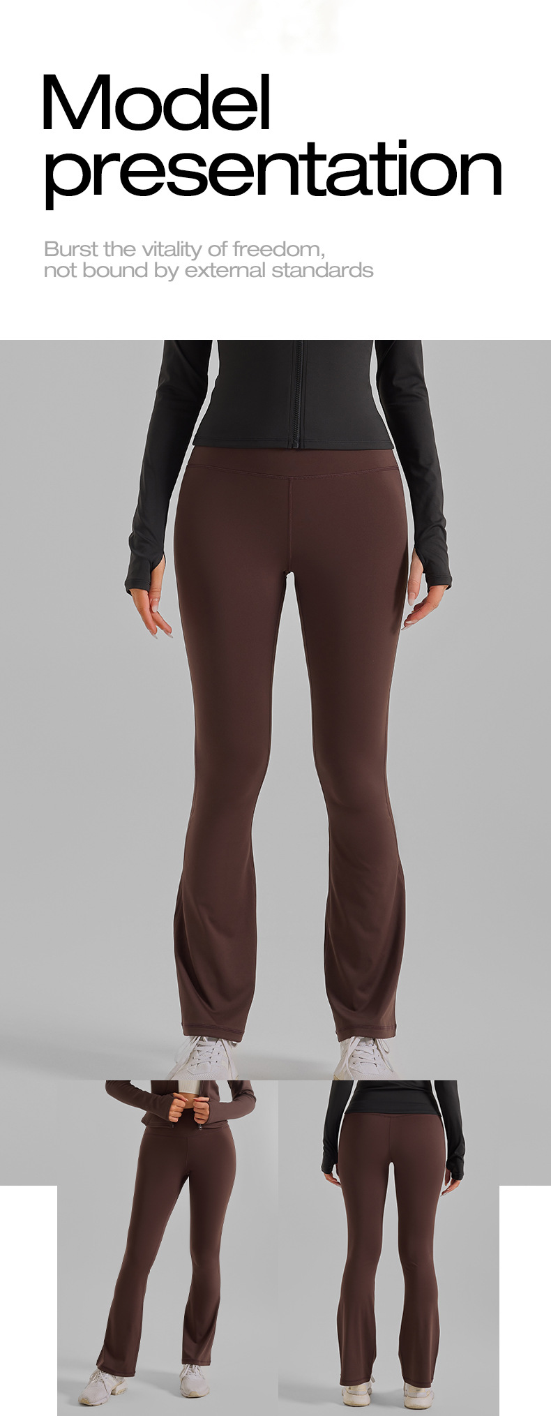 Peach Butt Flare Yoga Pants, High-Waisted Naked Feeling Stretchy Tight Slim-Fit Workout Leggings - Image 6