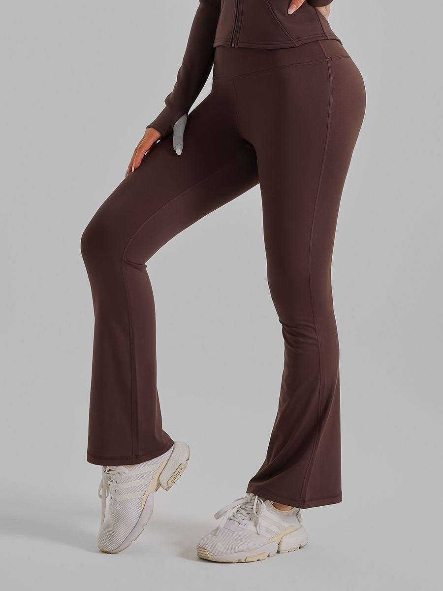 Peach Butt Flare Yoga Pants, High-Waisted Naked Feeling Stretchy Tight Slim-Fit Workout Leggings - Image 4