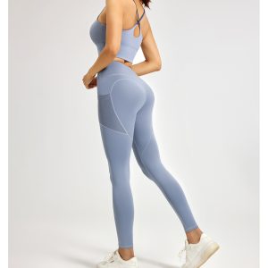 High-Rise Tummy-Control Yoga Leggings with Pockets