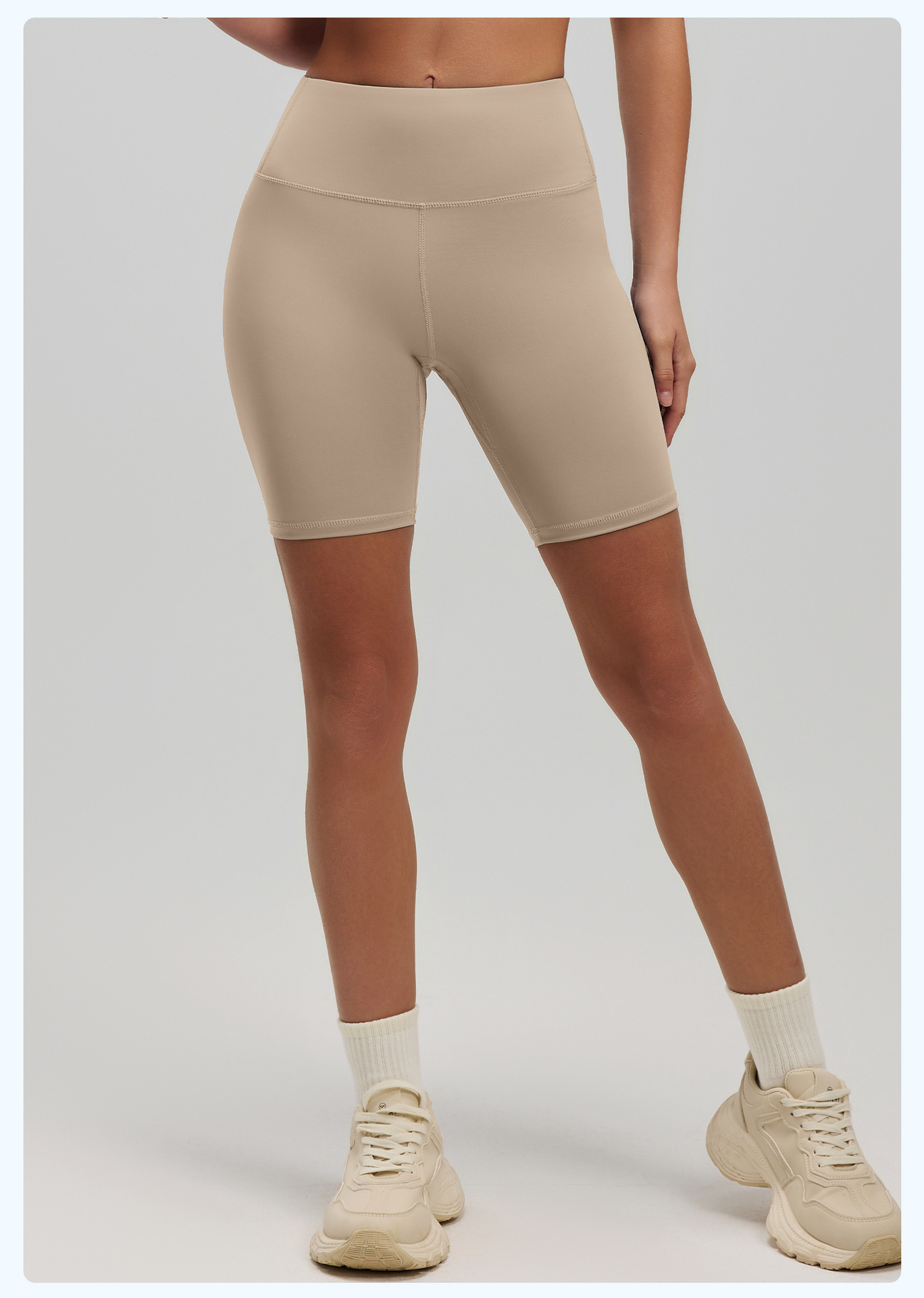 Women High‑Waist Butt‑Lifting 5‑Inch Yoga Shorts, Peach Butt High‑Stretch Tight Fitness Workout Shorts