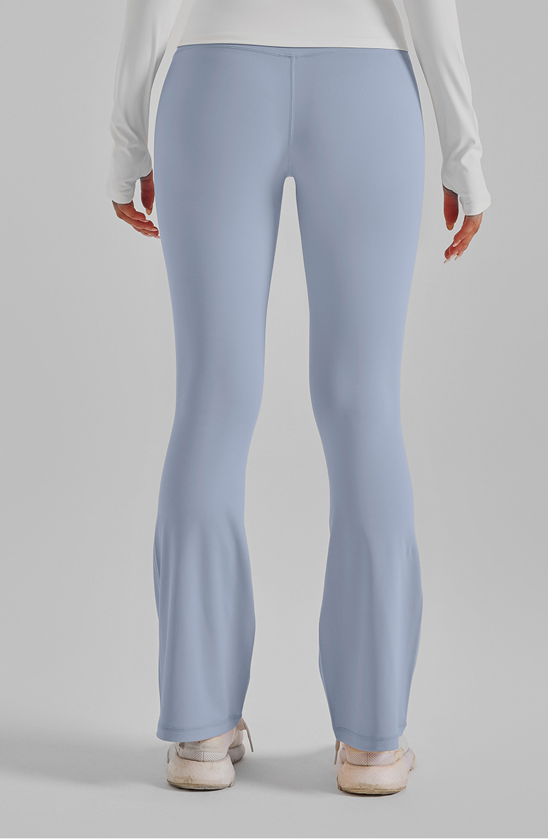 Peach Butt Flare Yoga Pants, High-Waisted Naked Feeling Stretchy Tight Slim-Fit Workout Leggings - Image 3