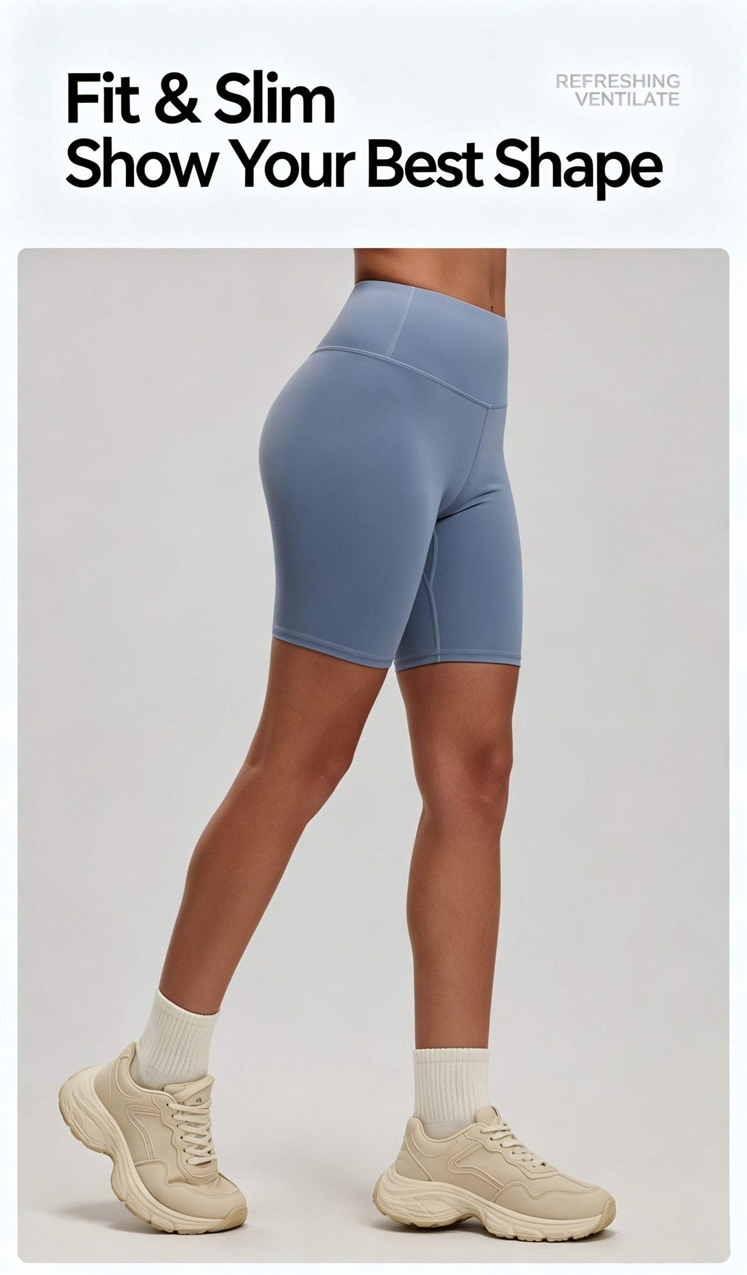Women High‑Waist Butt‑Lifting 5‑Inch Yoga Shorts, Peach Butt High‑Stretch Tight Fitness Workout Shorts - Image 2