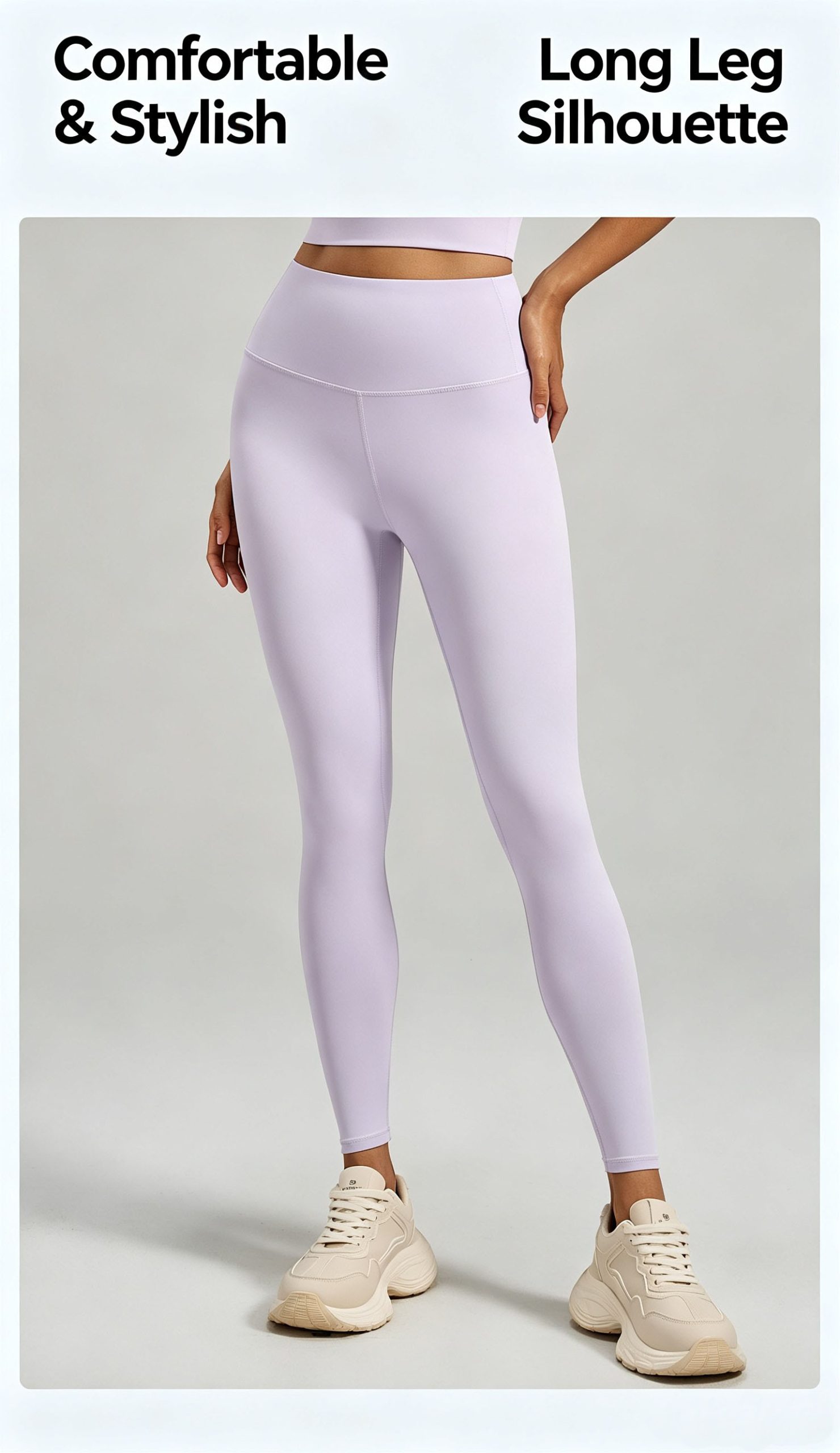 High Waist Butt Lifting Naked Feeling Yoga Leggings, High Elastic Tight Slim Fit Gym Fitness Workout Long Pants - Image 3