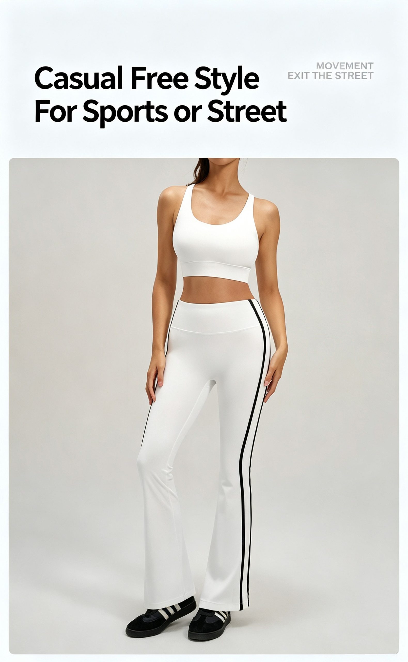 Women Striped Flare Yoga Pants - Image 4