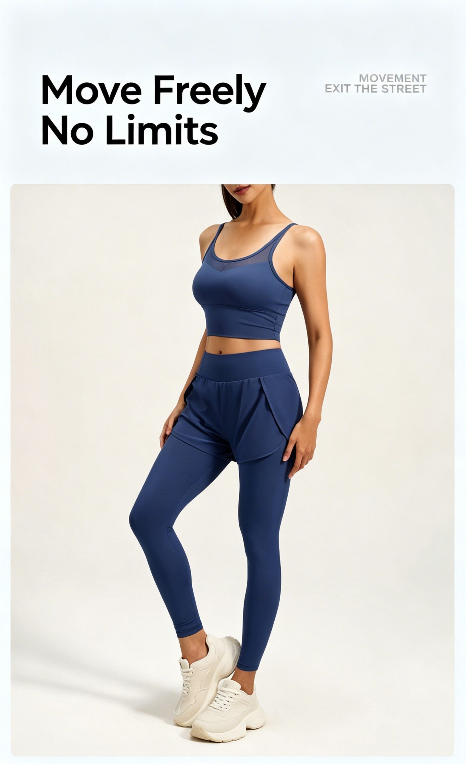 Butt Lifting Fake Two-Piece Pocket Yoga Leggings, Tight Sports Gym Running Pants - Image 6