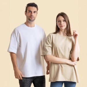 305G Heavyweight T-Shirt Men's Pure Cotton Trendy Brand Solid Color Short Sleeve